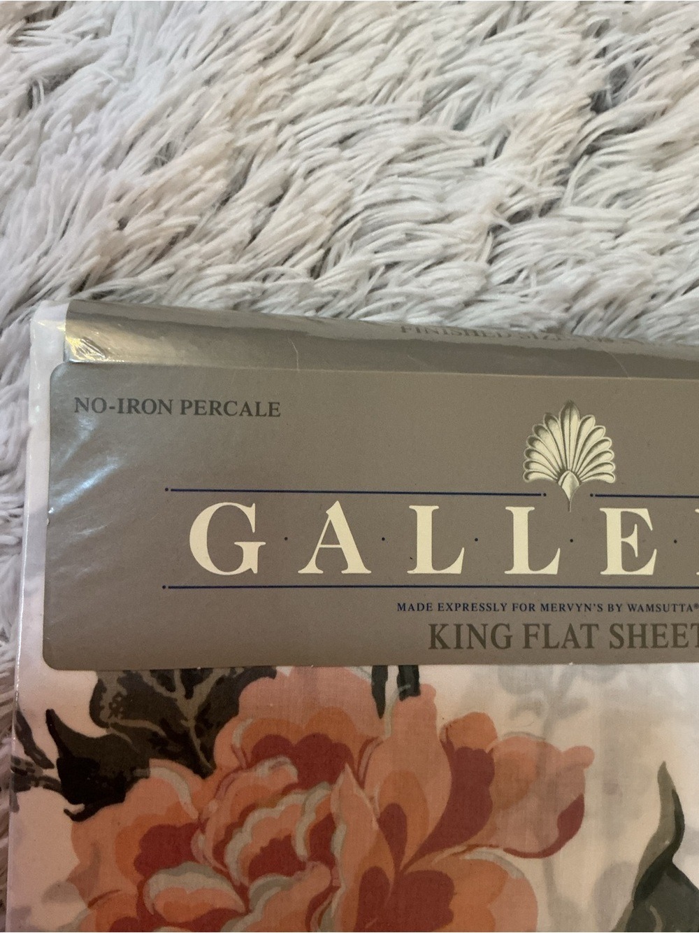 Galleria King Flat Sheet & 2 Standard Pillowcases Floral Bedding Set New - Picture 8 of 12